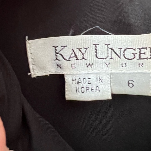 Kay Unger Gun Metal Animal Print One Shoulder Ruffle Dress Size 6 - Picture 5 of 5